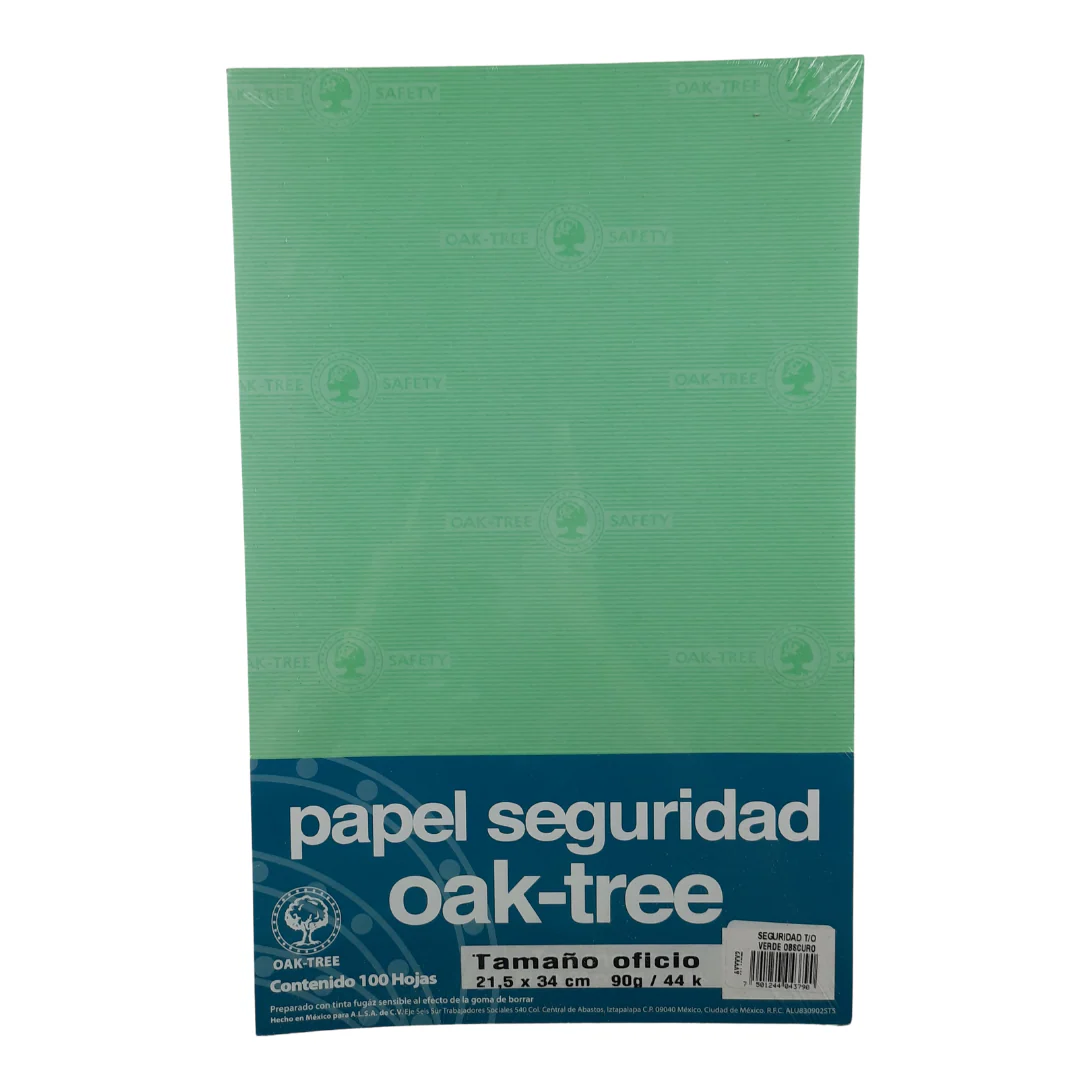 PAPEL SEGURIDAD /CARTA MARCA OAKTREE
