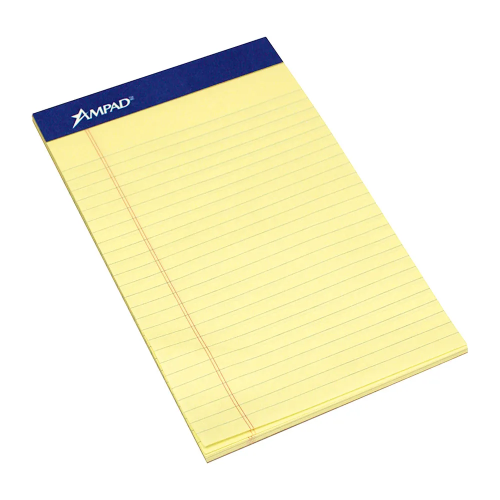 [ES-00147] BLOCK AMARILLO RAYADO T/CARTA 6 PZS