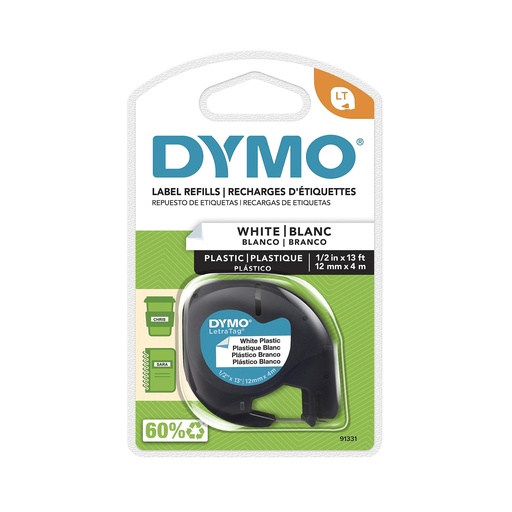 [AO-00003] CINTA PARA DYMO LETRA TAG PLASTICO