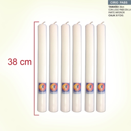 [IF-00076] CAJA DE CIRIOS PABS CON 36 PZAS