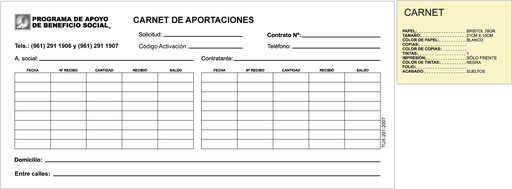 [TUX-201-0] TUX - CARNET DE PAGO