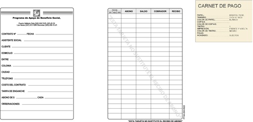 [PTVA-204-0] CARNET DE PAGO