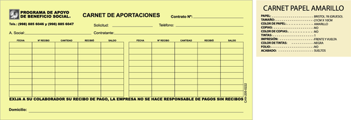 [CAN-205-0] CAN - CARNET DE PAGO