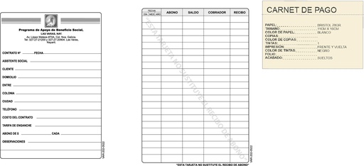 [VAR-202-0] CARNET DE PAGO