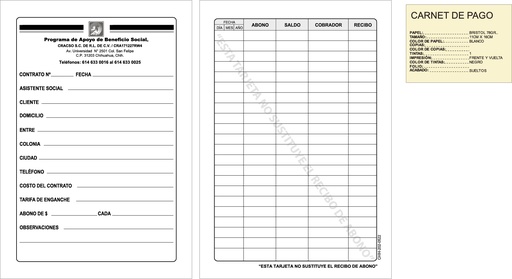 [CHIH-202-0] CARNET DE PAGO CRACSO