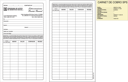 [ENS-204-0] CARNET DE PAGO TINTA NEGRA