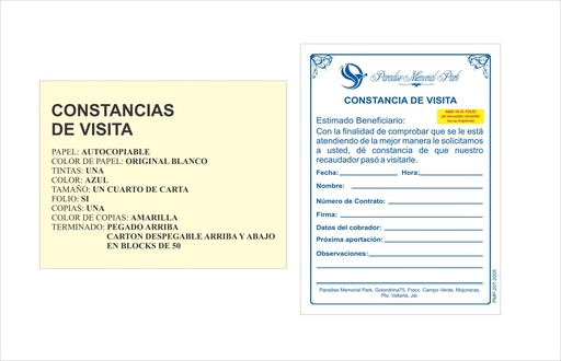 [PMP-207-0] CONSTANCIA DE VISITA