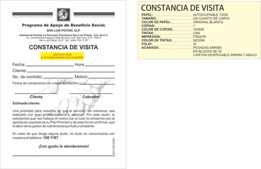 [SLP-206-0] CONSTANCIA DE VISITA