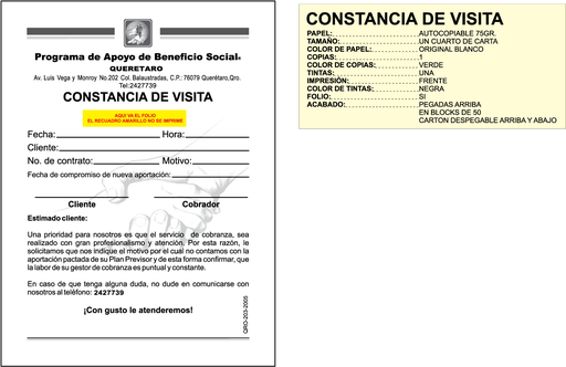 [QRO-203-0] CONSTANCIA DE VISITA