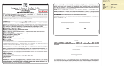 [CGUZ-102-0] CONTRATO FUNERAL PLUS GUANATE