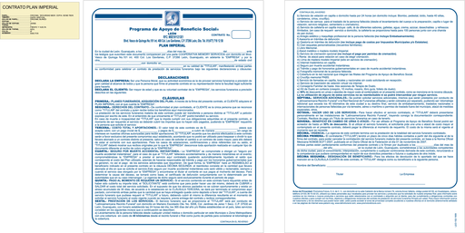 [LEO-102-0] CONTRATO PLAN IMPERIAL TINTA AZUL