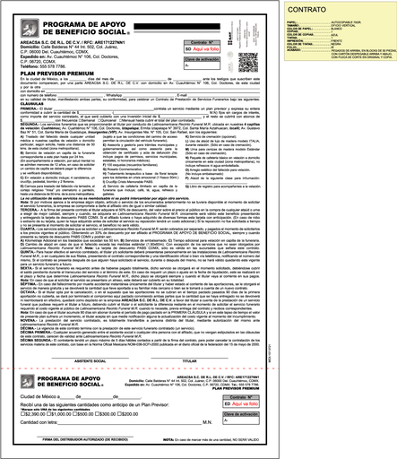 [MEX-107-0] CONTRATO PREMIUM CUAUHTEMOC