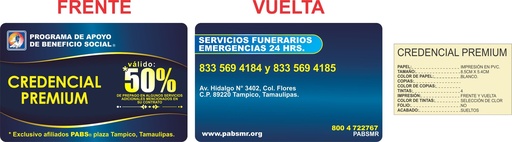 [TAMP-304-0] TAMP - CREDENCIAL PREMIUM