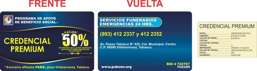 [VHER-303-0] VHER - CREDENCIAL PREMIUM
