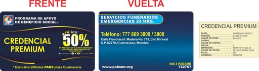 [CUE-302-0] CUE - CREDENCIAL PREMIUM