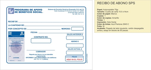 [ENS-213-0] RECIBO DE ABONO CONTABLE PABS