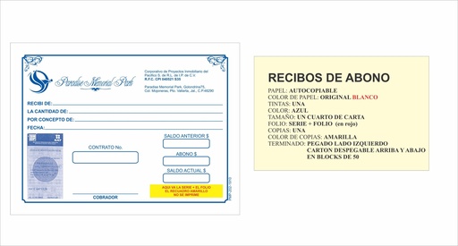 [PMP-202-0] RECIBO DE ABONO PMP