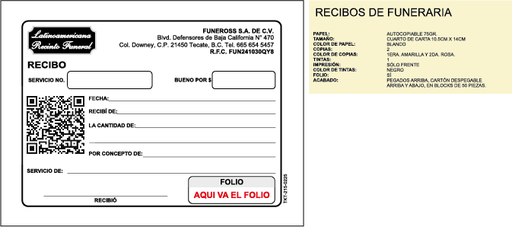 [TKT-215-0] RECIBO DE COBRO LRF FNSTKT