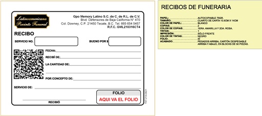 [TKT-214-0] RECIBO DE COBRO LRF GML