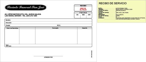 [VAR-203-0] RECIBO DE SERVICIO