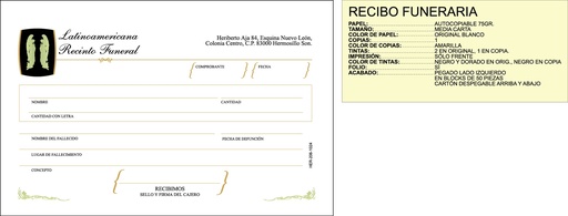 [HER-206-0] RECIBO FUNERARIA