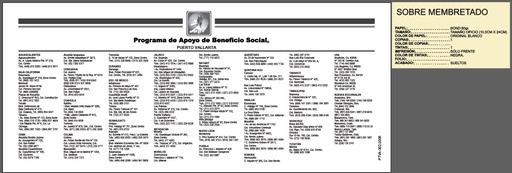 [PTVA-302-0] SOBRE MEMBRETADO