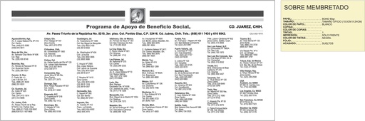 [CDJ-302-0] SOBRE MEMBRETADO