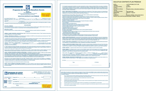 [TKT-107-0] SOLICITUD CONTRATO PLAN PREMIUM EXEQUIAL TINTA AZUL