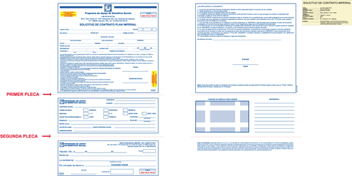 [IRA-104-0] SOLICITUD DE CONTRATO PLAN IMPERIAL TINTA AZUL