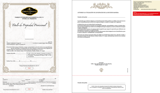 [JESC-301-0] TITULO DE PROPIEDAD PROVISIONAL