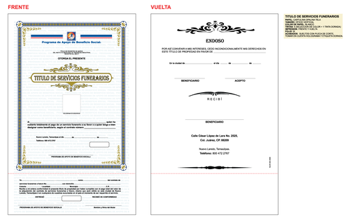 [NLAR-302-0] NLAR - TITULO DE SERVICIOS FUNERARIOS