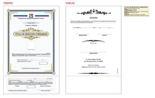[VHER-302-0] VHER - TITULO DE SERVICIOS FUNERARIOS