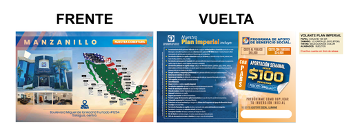 [MZN-402-0] VOLANTE APORTACIÓN SEMANAL