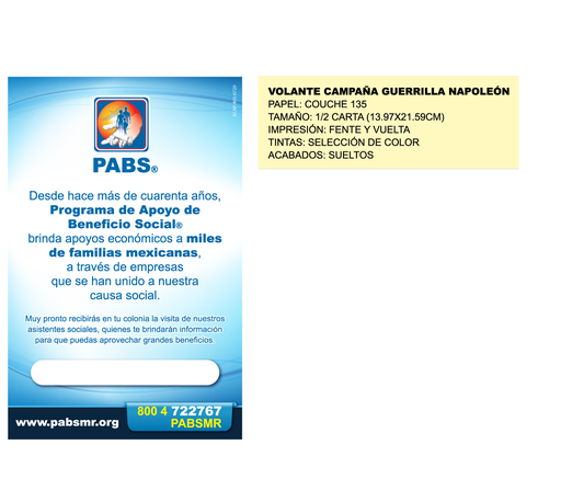 [ACAP-403-0] ACAP - VOLANTE CAMPA¾A GUERRILLA NAPOLE…N TRADICIONAL