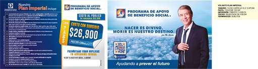 [MZN-401-0] VOLANTE PLAN IMPERIAL PRECIO 